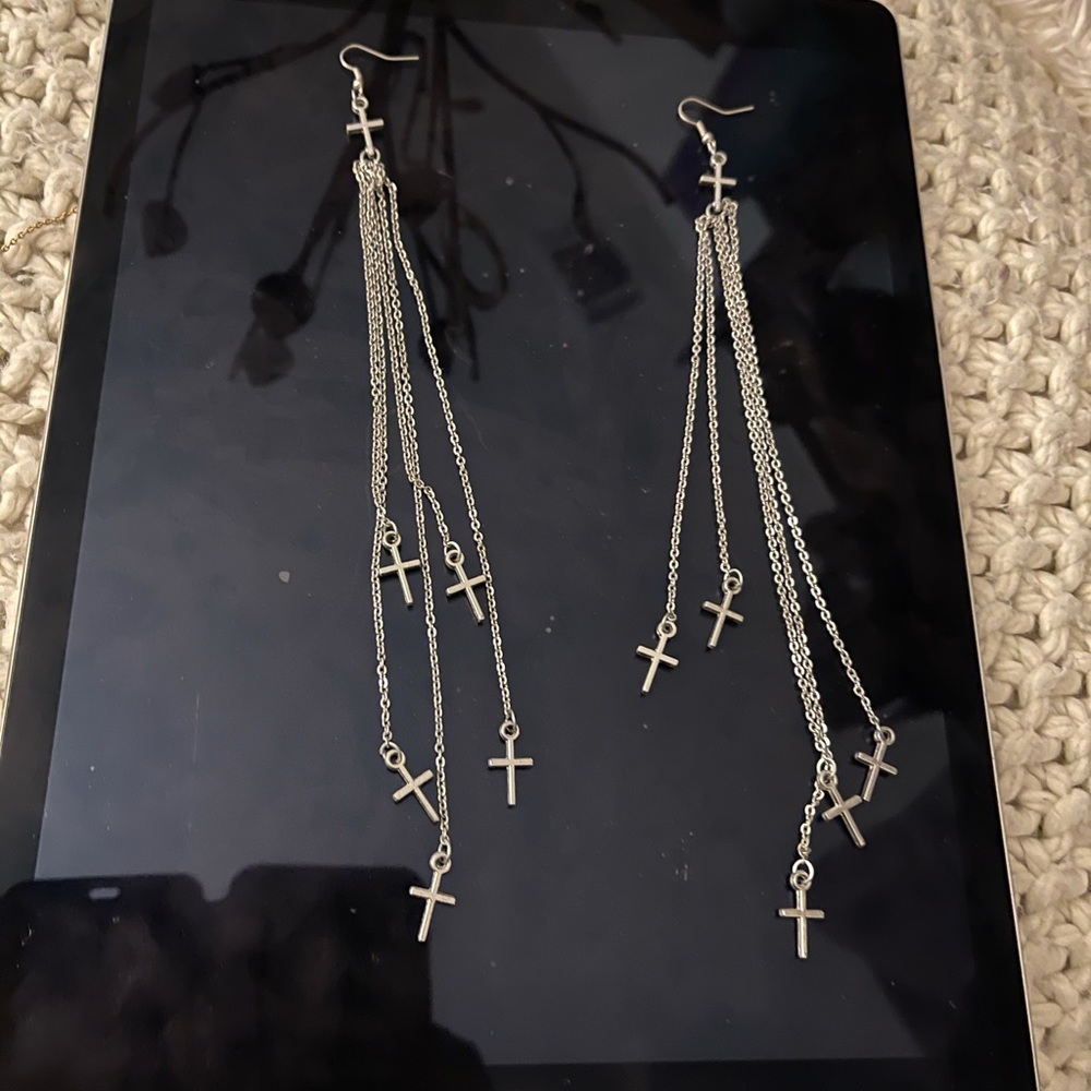 Cross long earrings...